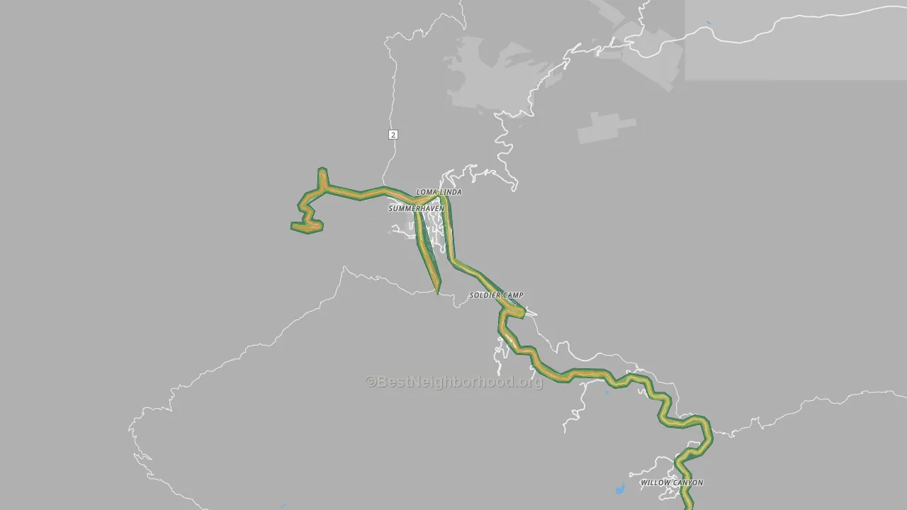 85619, AZ Map of Noise Levels in 85619