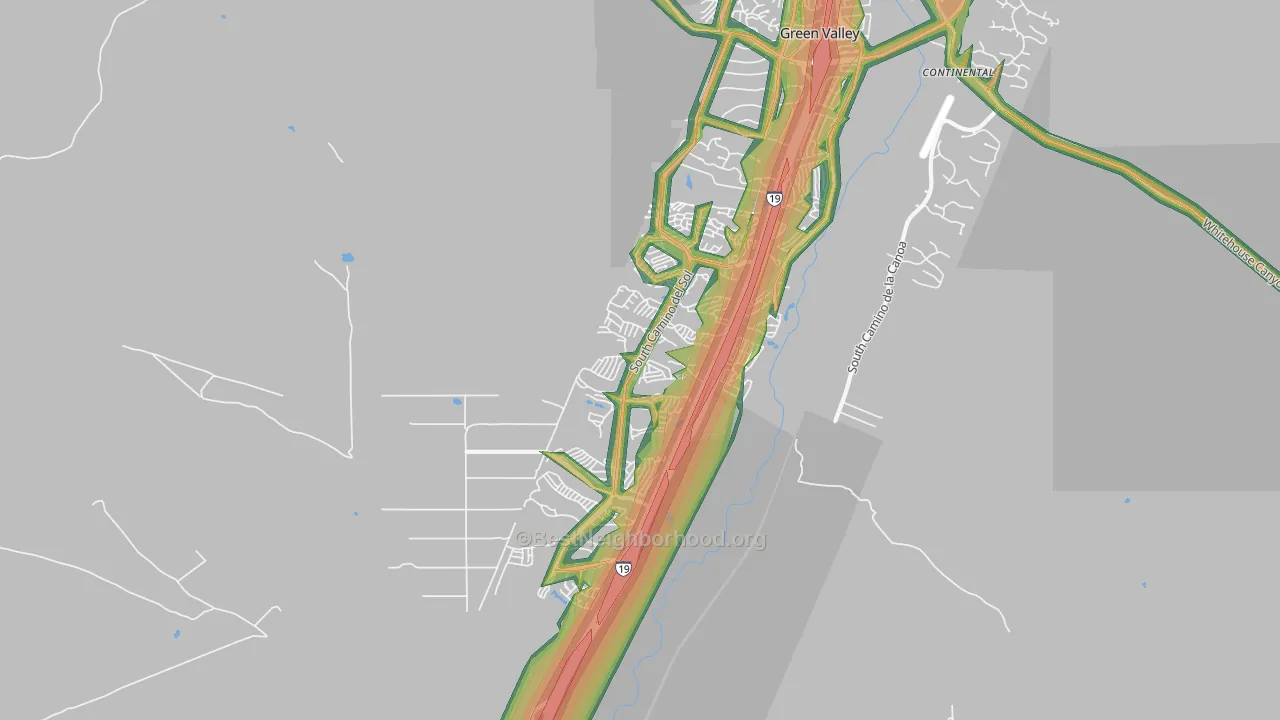 85622, AZ Map of Noise Levels in 85622