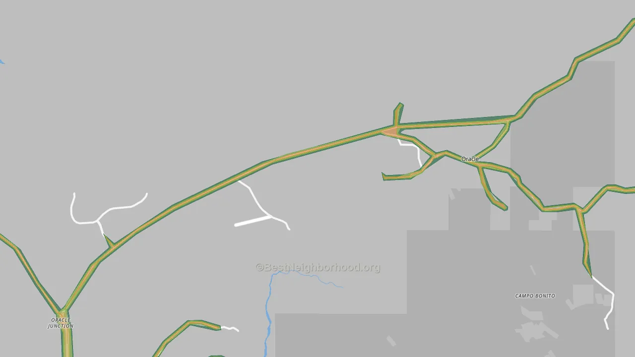 85623, AZ Map of Noise Levels in 85623