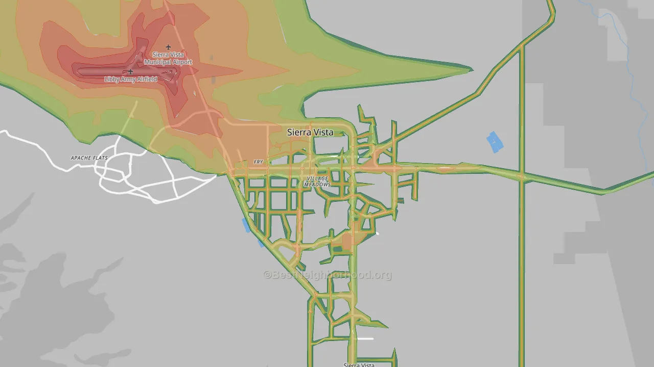 85635, AZ Map of Noise Levels in 85635