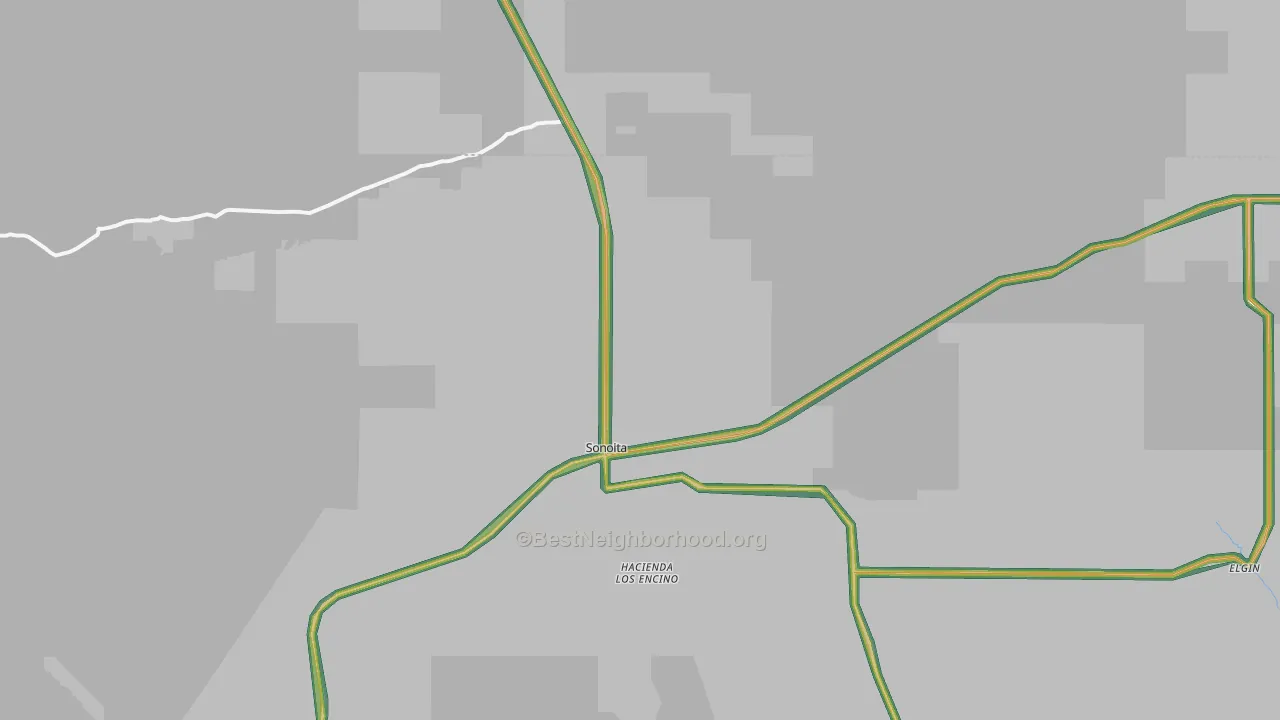85637, AZ Map of Noise Levels in 85637