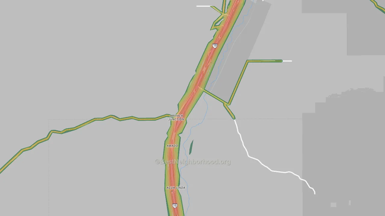 85645, AZ Map of Noise Levels in 85645