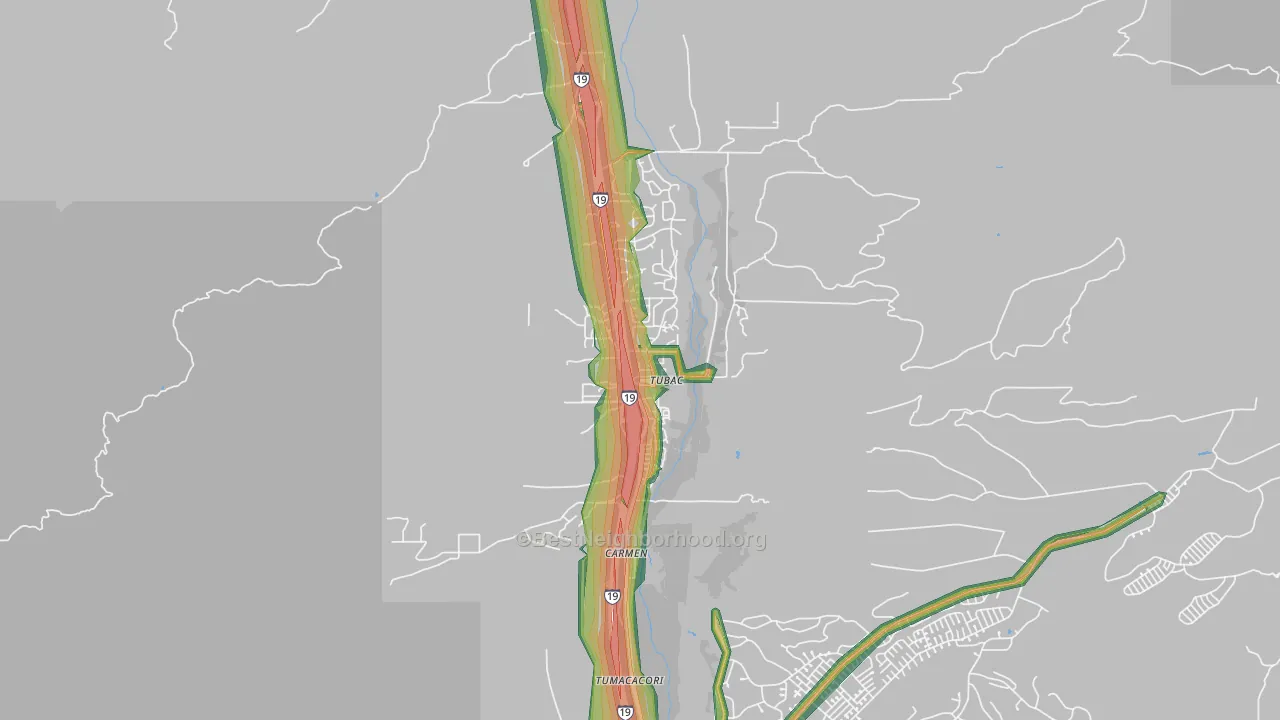 85646, AZ Map of Noise Levels in 85646