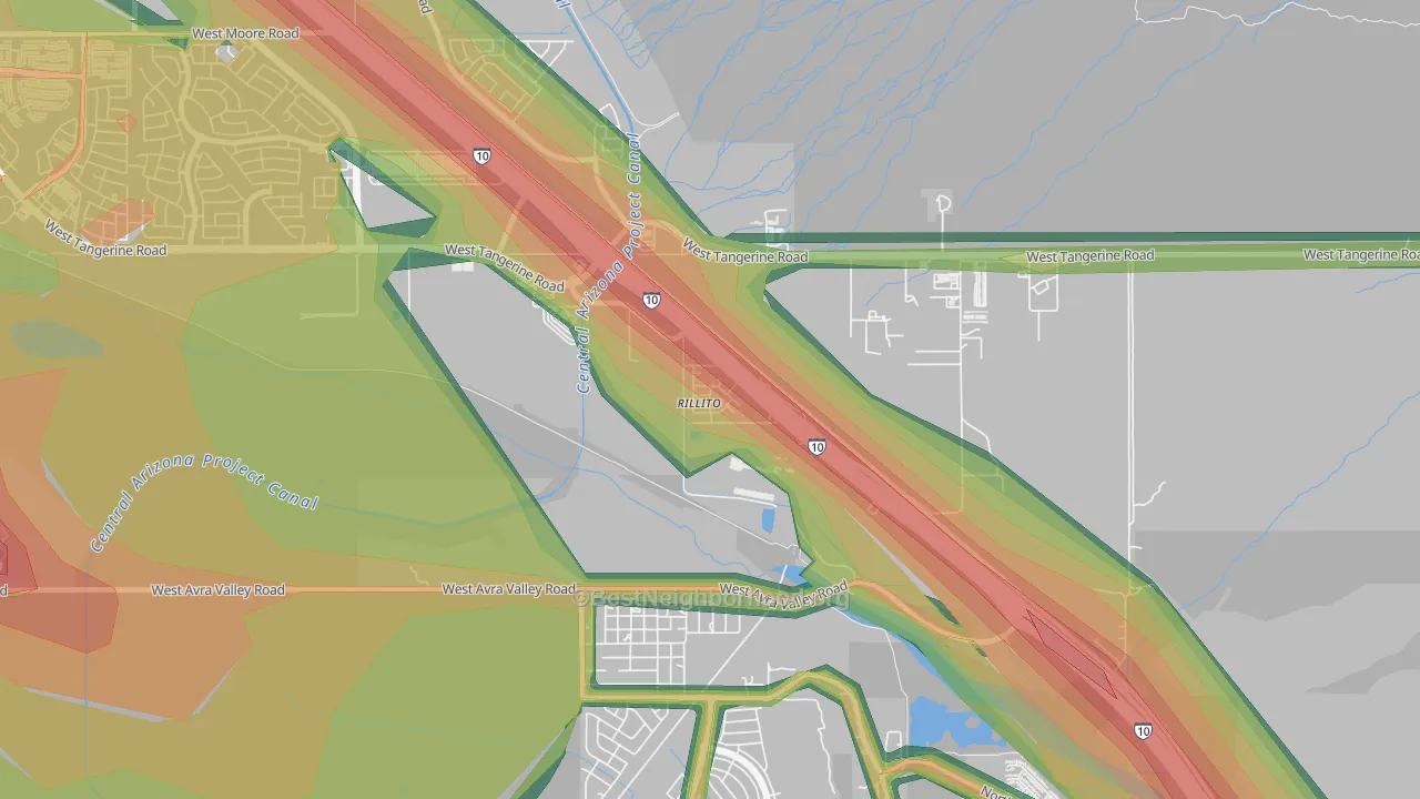 85654, AZ Map of Noise Levels in 85654