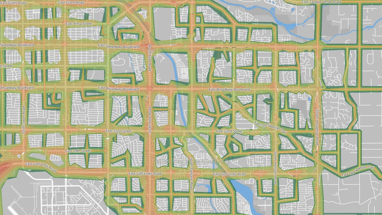 85710, AZ Map of Noise Levels in 85710