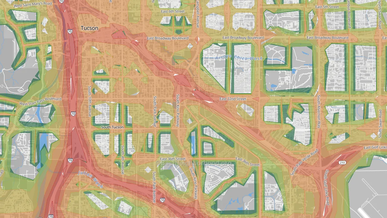 85726, AZ Map of Noise Levels in 85726