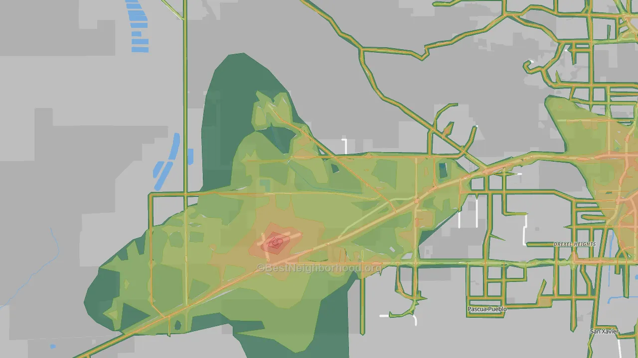 85735, AZ Map of Noise Levels in 85735