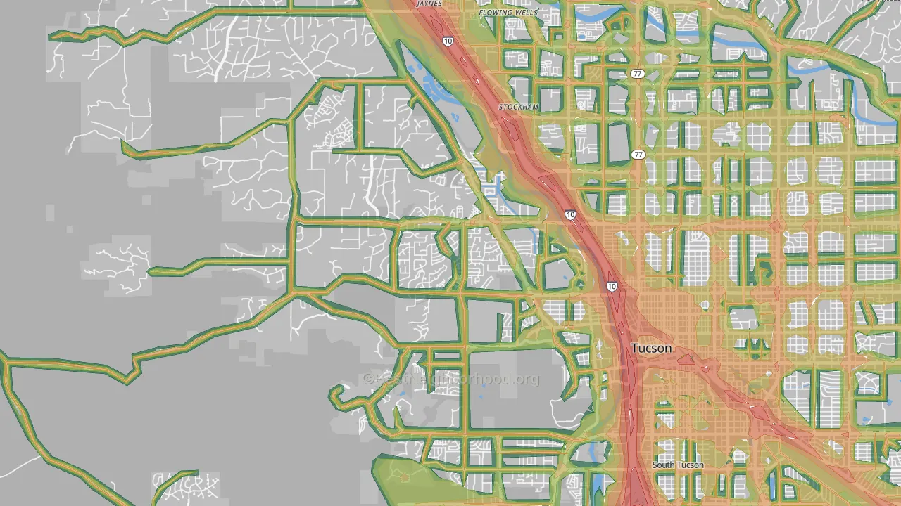 85745, AZ Map of Noise Levels in 85745