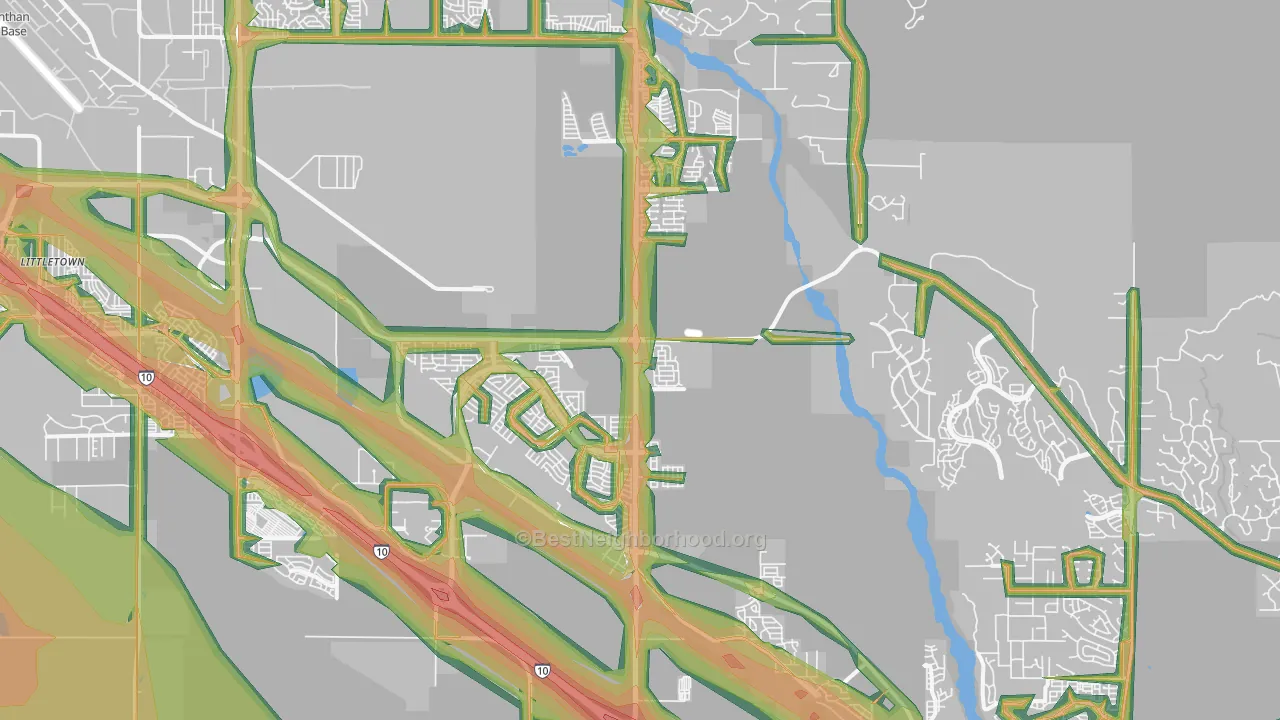 85747, AZ Map of Noise Levels in 85747