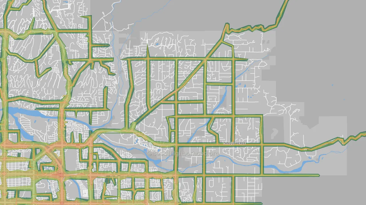 85749, AZ Map of Noise Levels in 85749