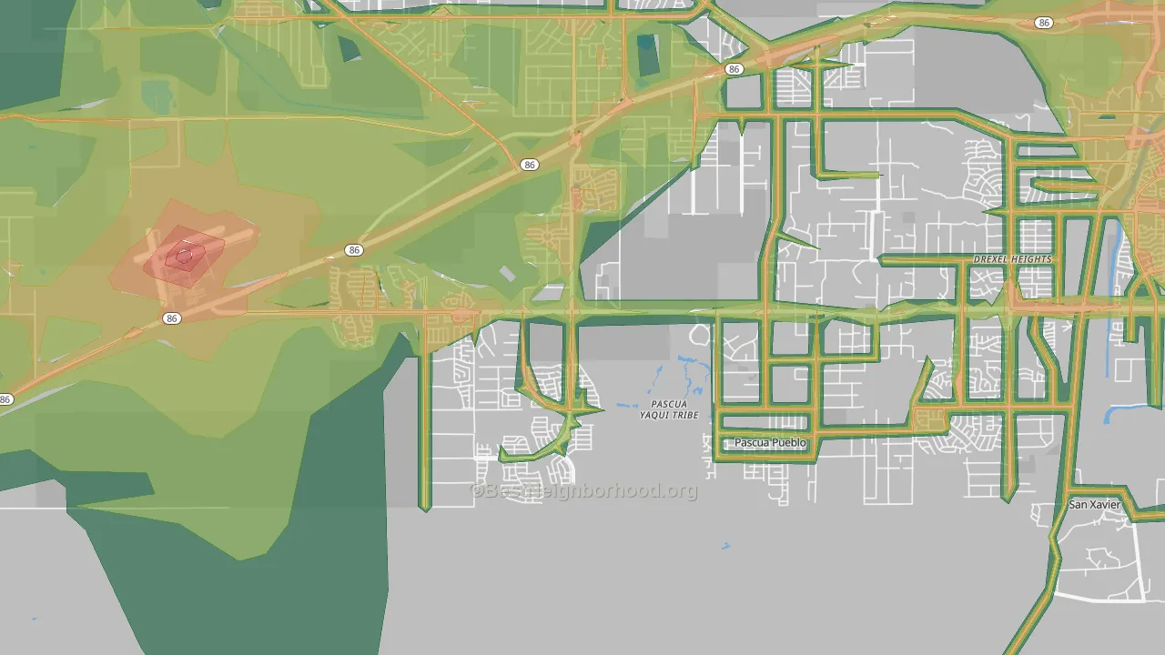 85757, AZ Map of Noise Levels in 85757