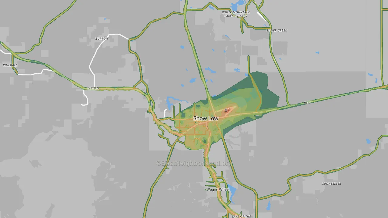 85901, AZ Map of Noise Levels in 85901