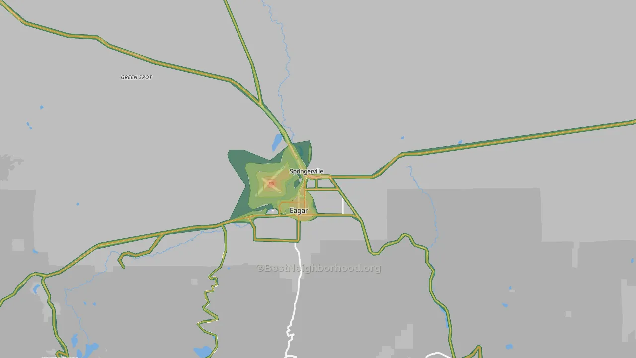 85938, AZ Map of Noise Levels in 85938