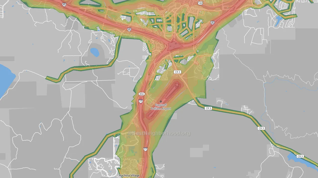 86005, AZ Map of Noise Levels in 86005