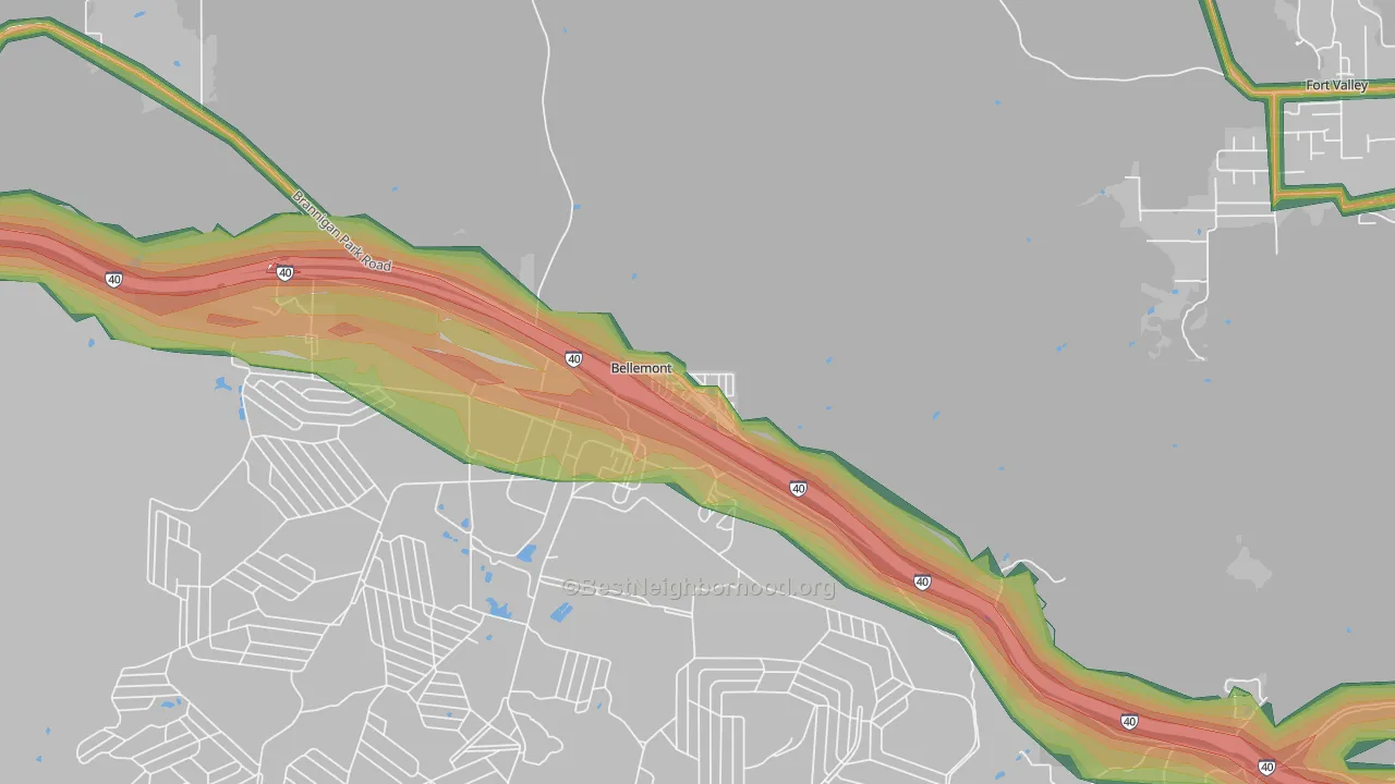 86015, AZ Map of Noise Levels in 86015