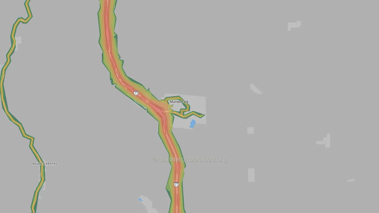 86017, AZ Map of Noise Levels in 86017