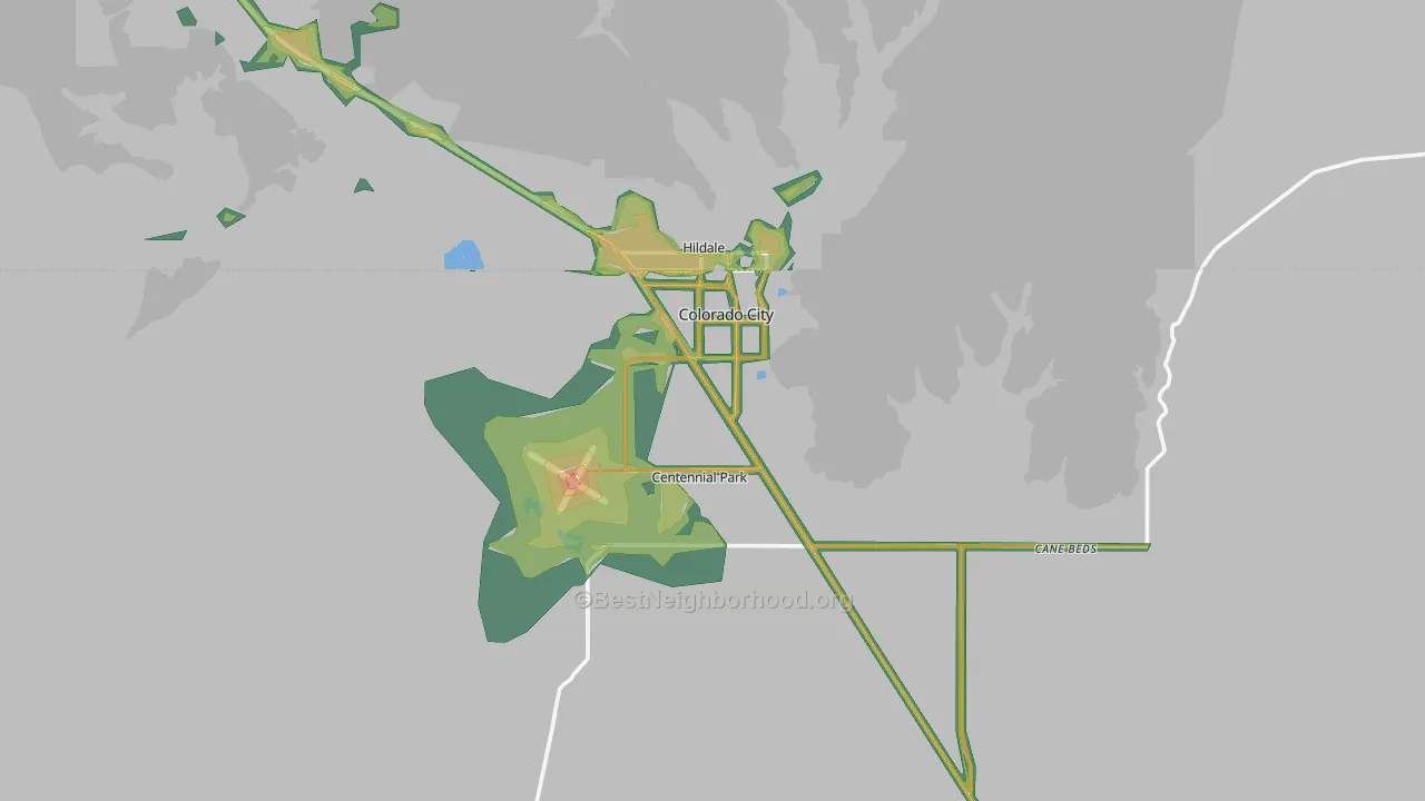 86021, AZ Map of Noise Levels in 86021