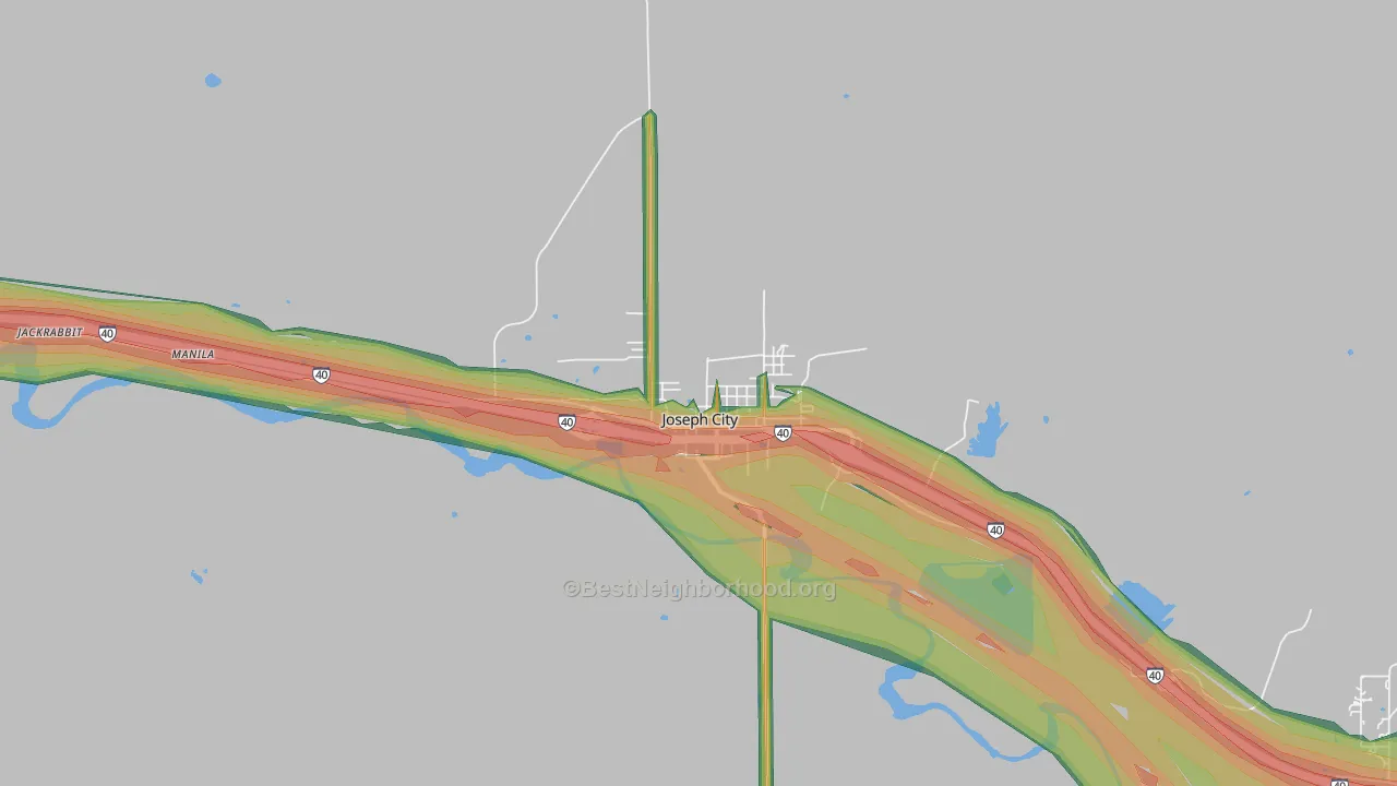 86032, AZ Map of Noise Levels in 86032
