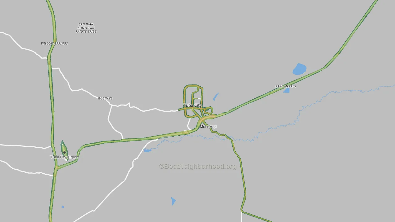 86045, AZ Map of Noise Levels in 86045