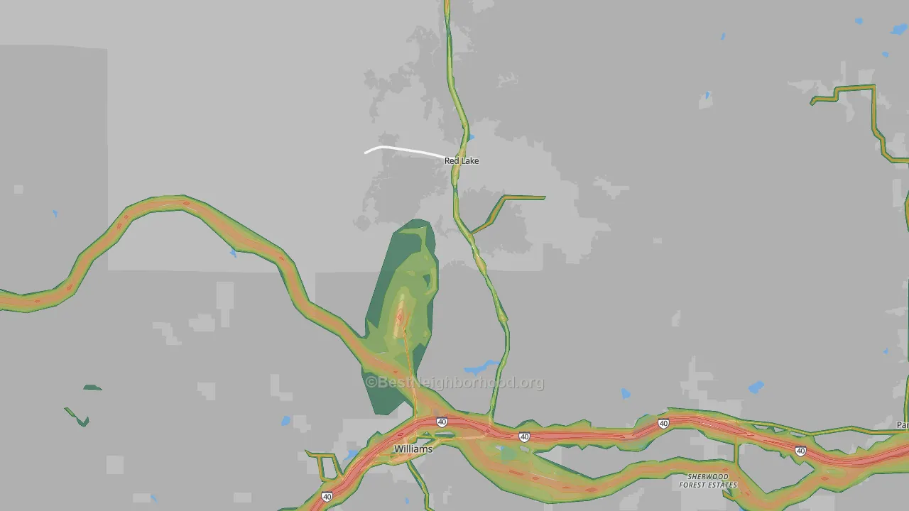 86046, AZ Map of Noise Levels in 86046
