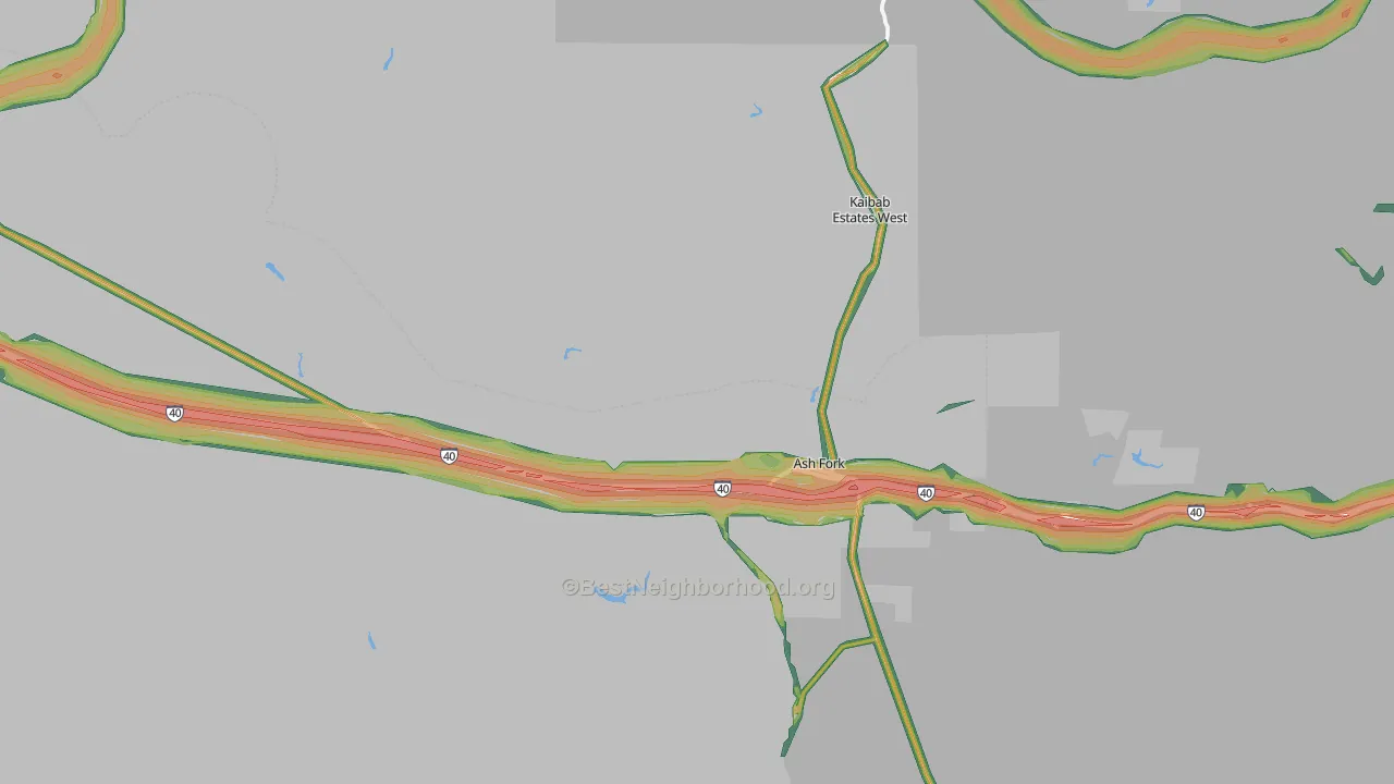 86320, AZ Map of Noise Levels in 86320