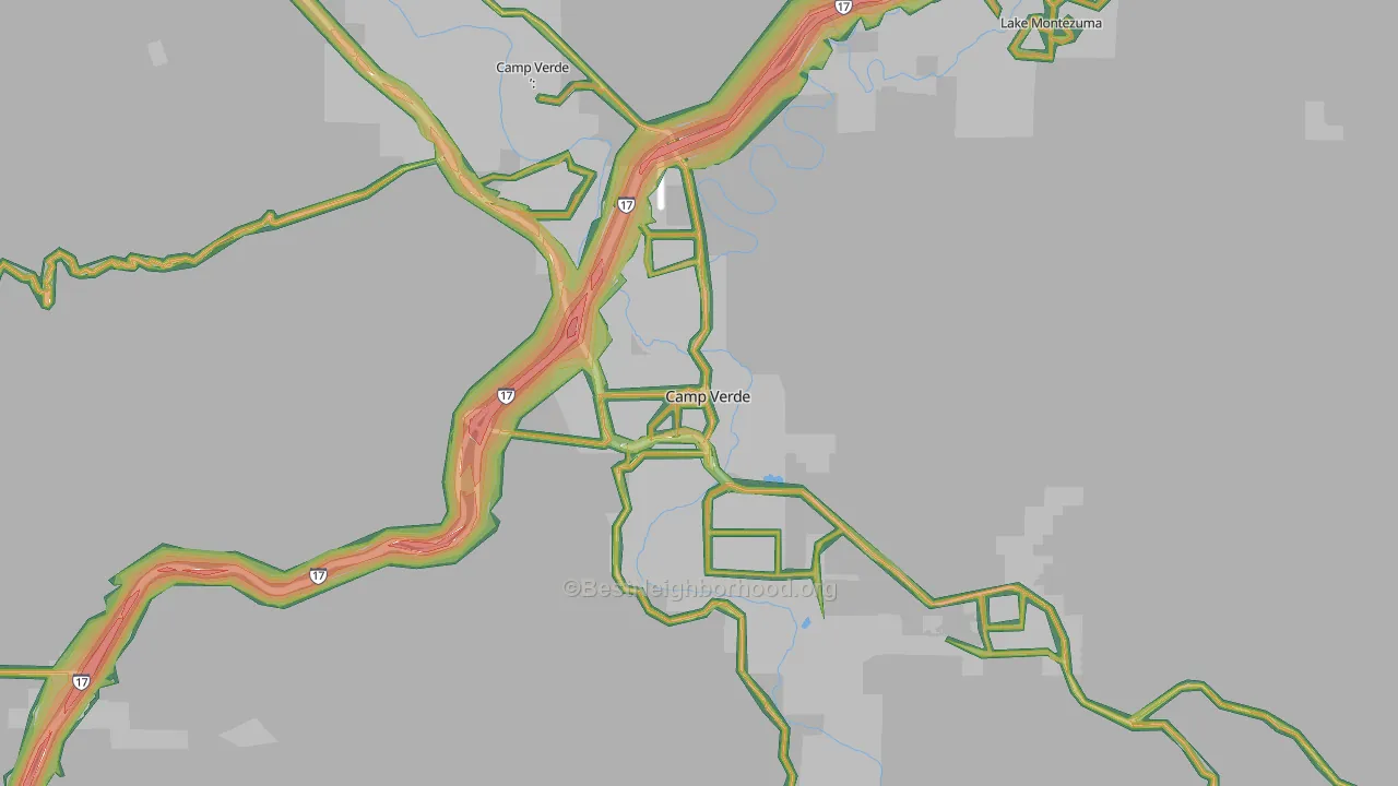 86322, AZ Map of Noise Levels in 86322