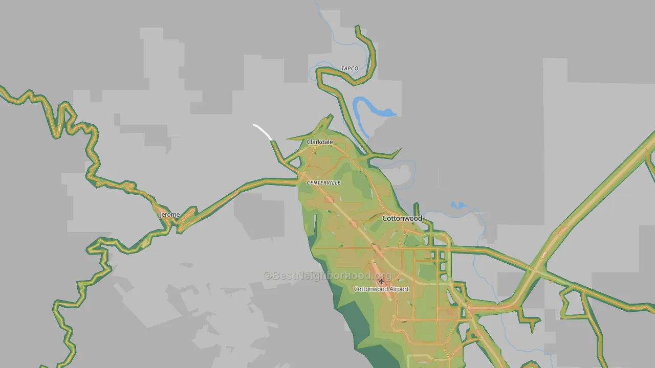 86324, AZ Map of Noise Levels in 86324