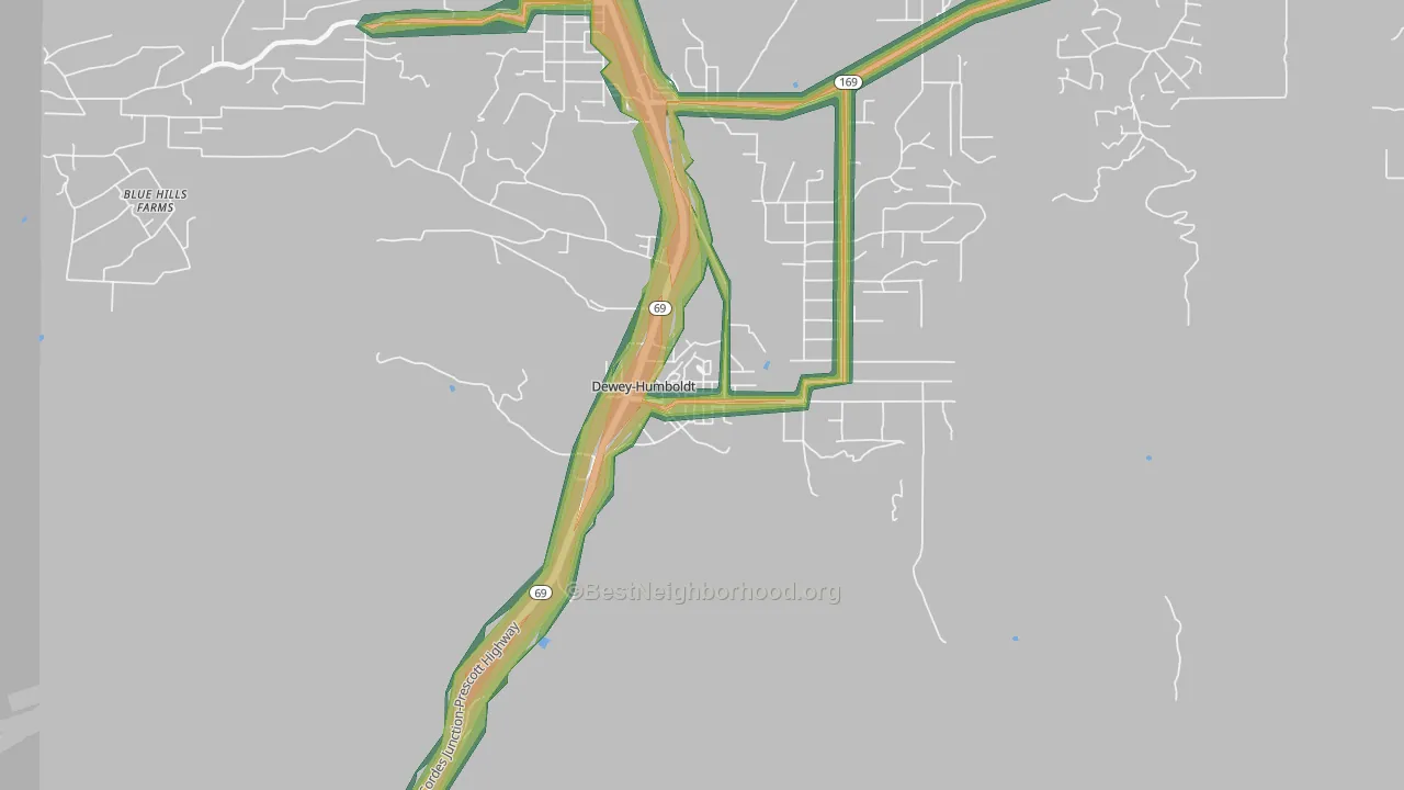 86329, AZ Map of Noise Levels in 86329