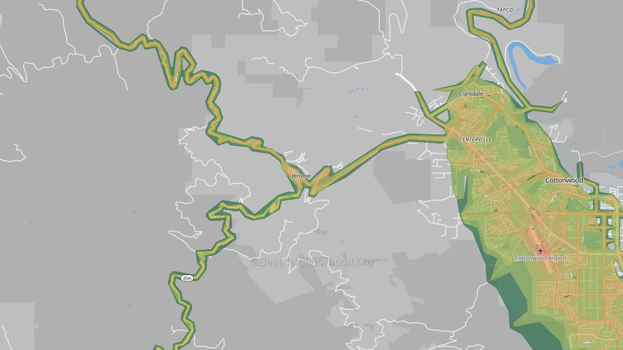 86331, AZ Map of Noise Levels in 86331