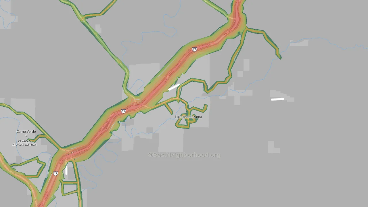 86335, AZ Map of Noise Levels in 86335