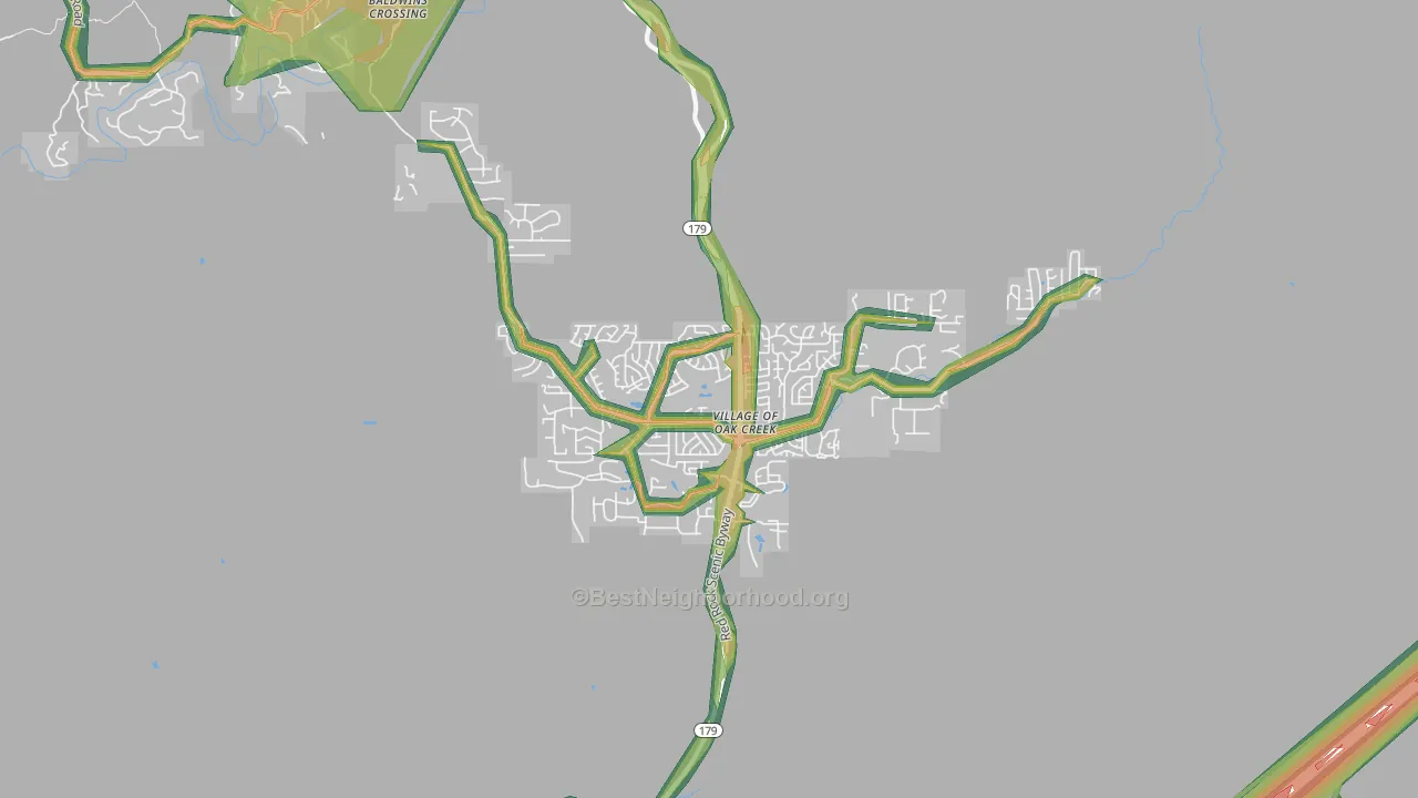 86351, AZ Map of Noise Levels in 86351