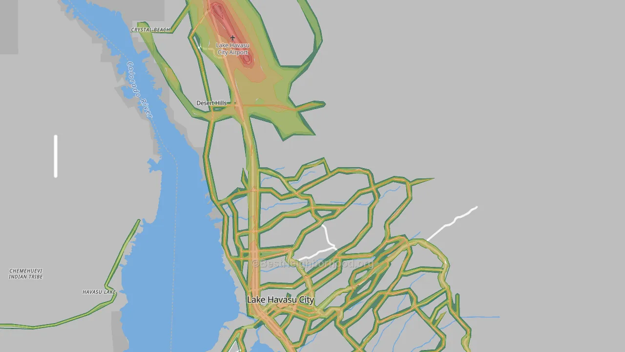 86404, AZ Map of Noise Levels in 86404