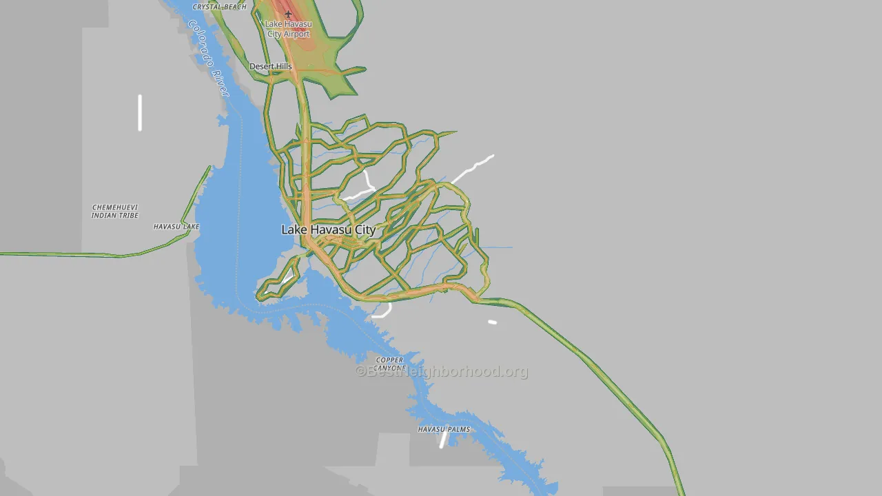 86406, AZ Map of Noise Levels in 86406