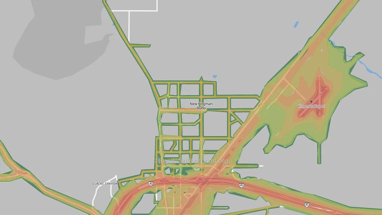 86409, AZ Map of Noise Levels in 86409