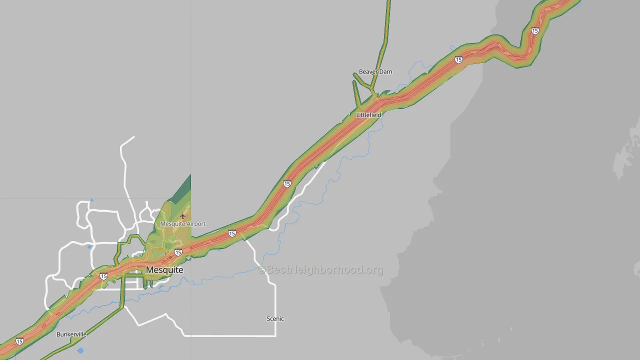 86432, AZ Map of Noise Levels in 86432