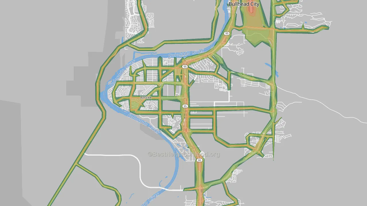 86442, AZ Map of Noise Levels in 86442