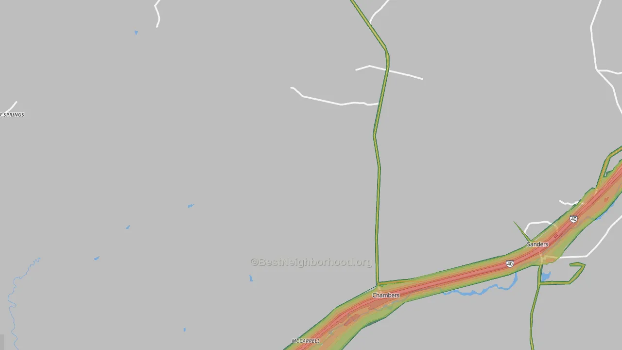 86502, AZ Map of Noise Levels in 86502