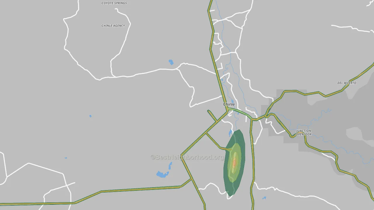 86503, AZ Map of Noise Levels in 86503