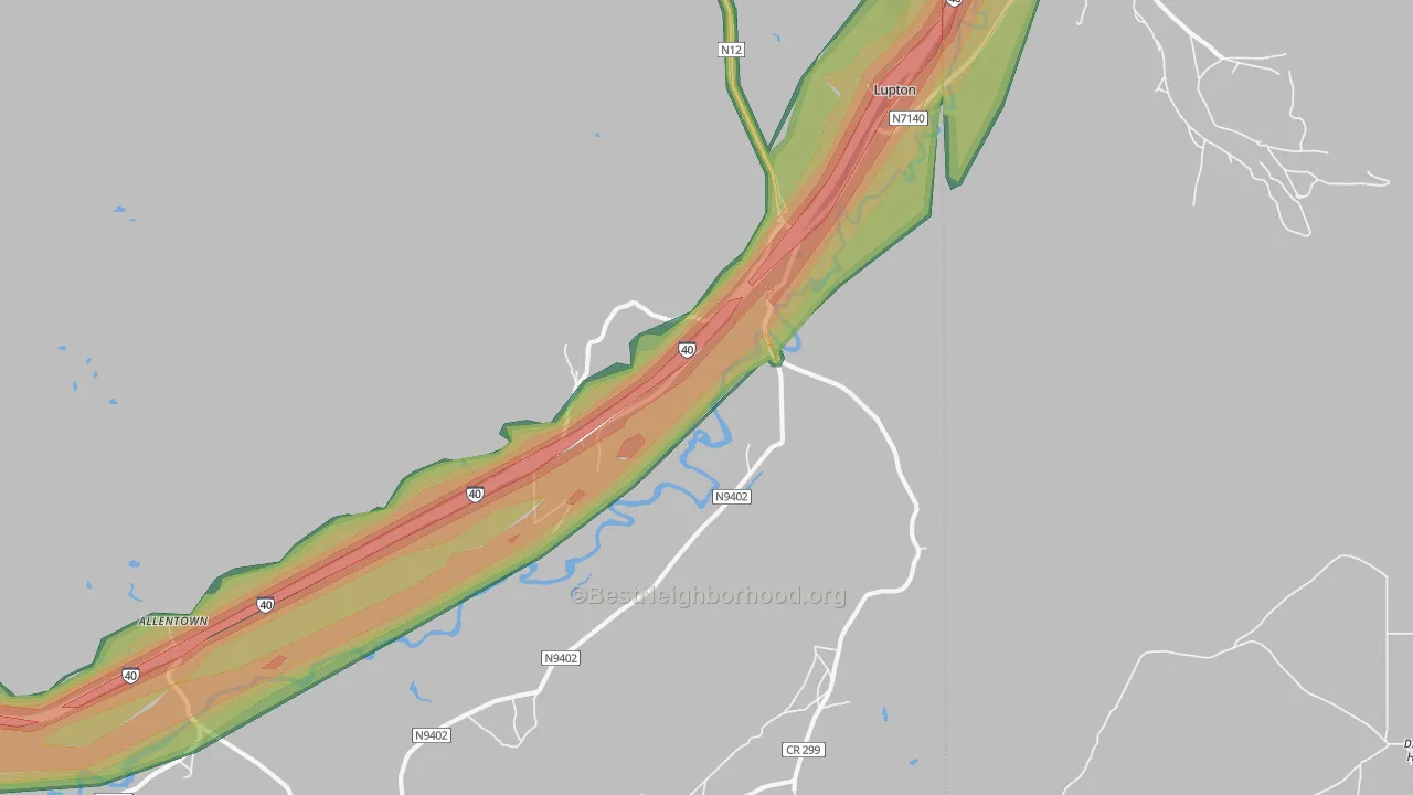86508, AZ Map of Noise Levels in 86508