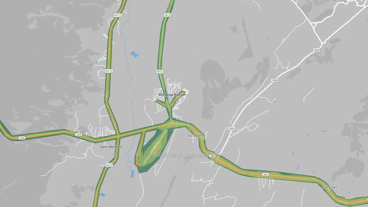 86515, AZ Map of Noise Levels in 86515