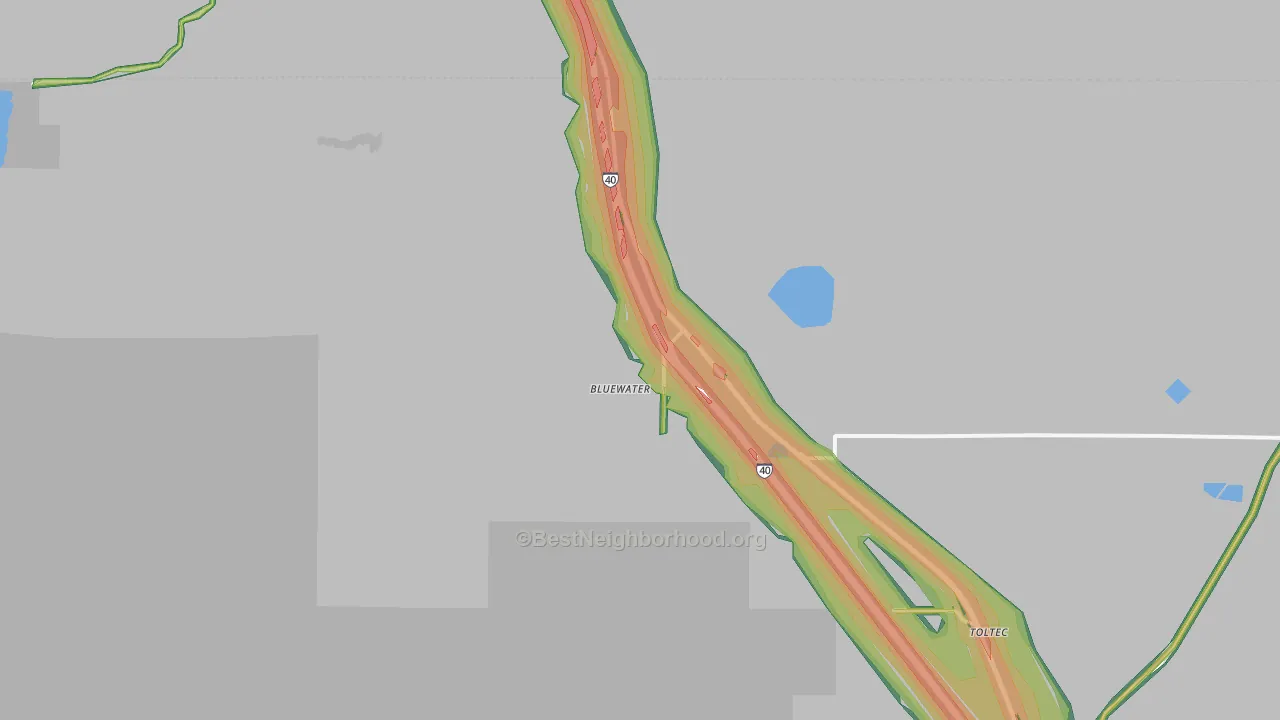 87005, NM Map of Noise Levels in 87005