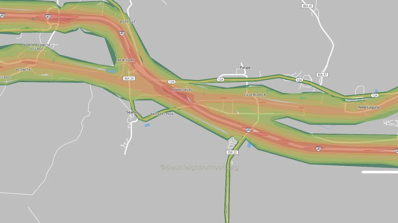 87007, NM Map of Noise Levels in 87007