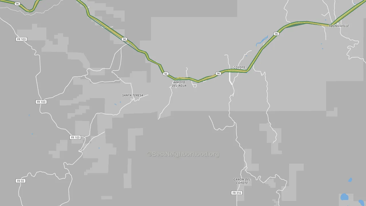 87012, NM Map of Noise Levels in 87012