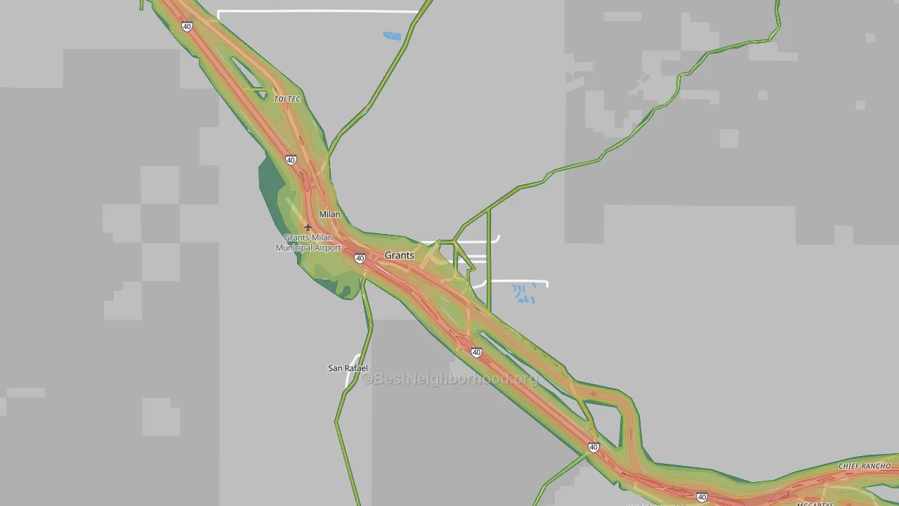 87020, NM Map of Noise Levels in 87020