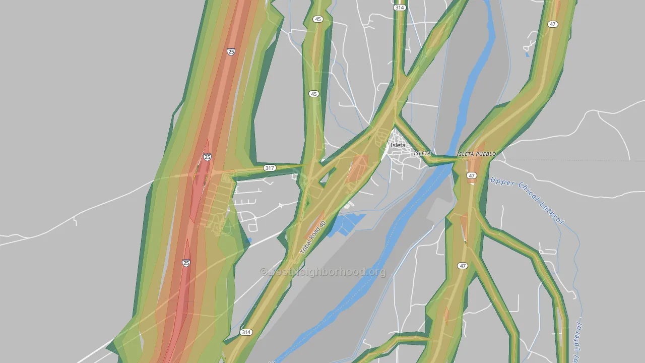87022, NM Map of Noise Levels in 87022