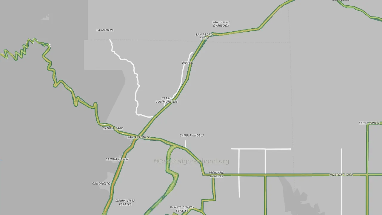 87047, NM Map of Noise Levels in 87047