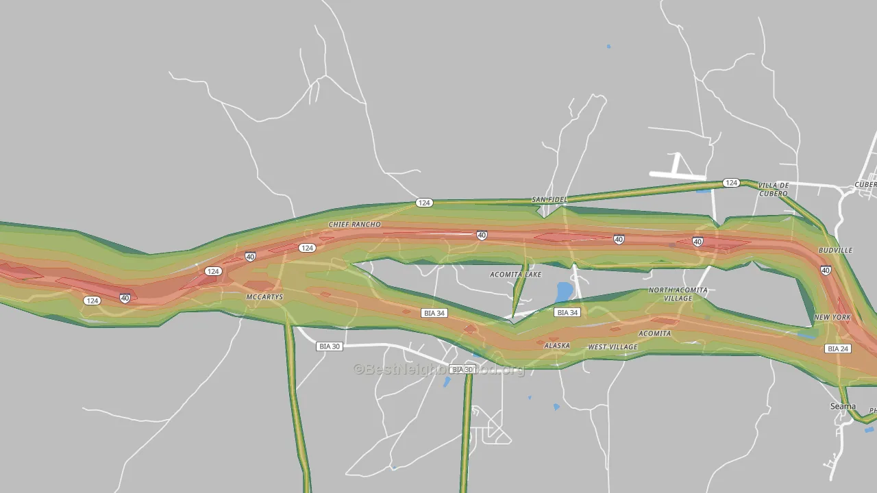 87049, NM Map of Noise Levels in 87049