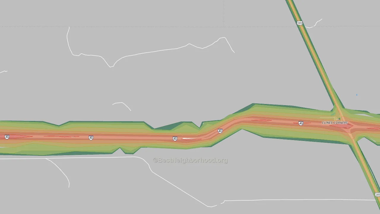 87070, NM Map of Noise Levels in 87070