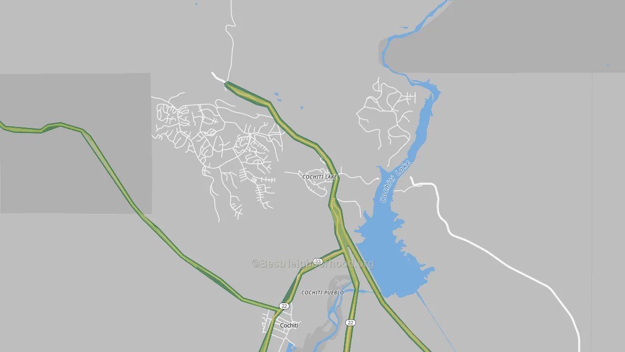 87083, NM Map of Noise Levels in 87083