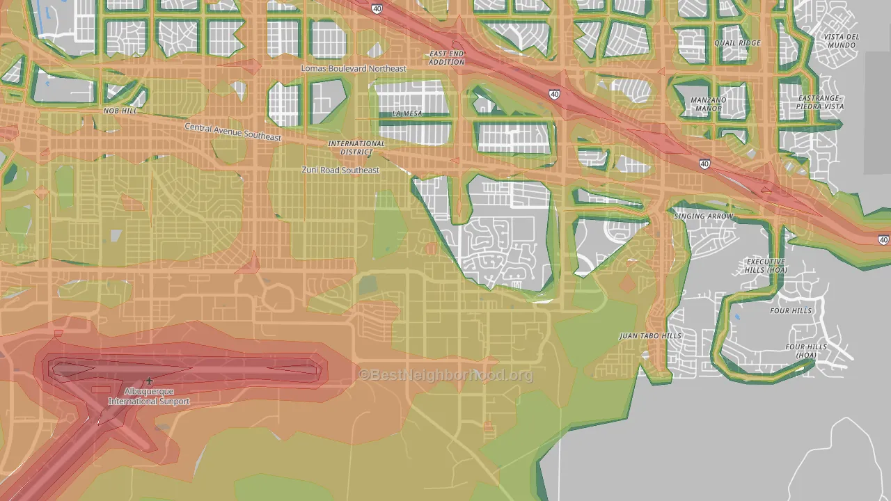 87116, NM Map of Noise Levels in 87116